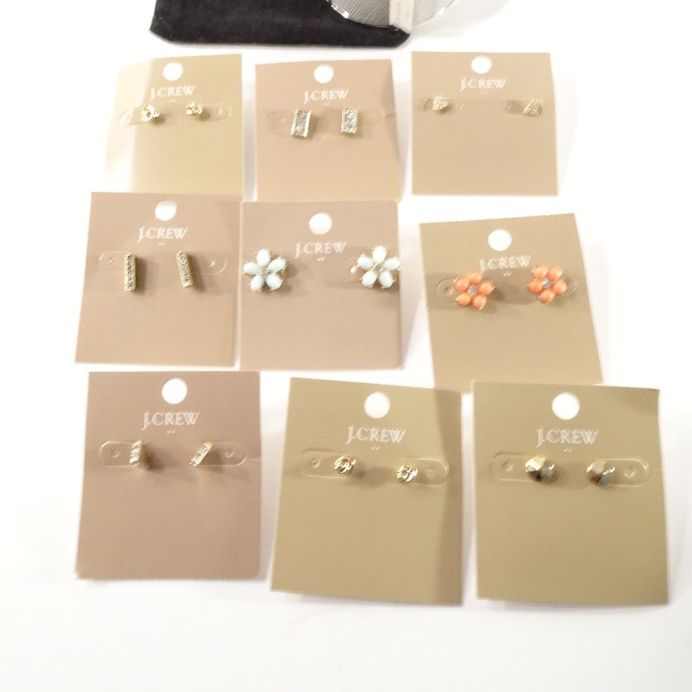 J.Crew WHOLESALE LOT OF 9 STUD EARRINGS NWT